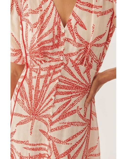 Exquise Red Adaline Midi Dress –