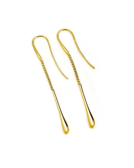 Lucy Quartermaine Metallic Drop Earrings