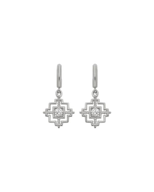 Zoe & Morgan White Centred Earrings Zircon