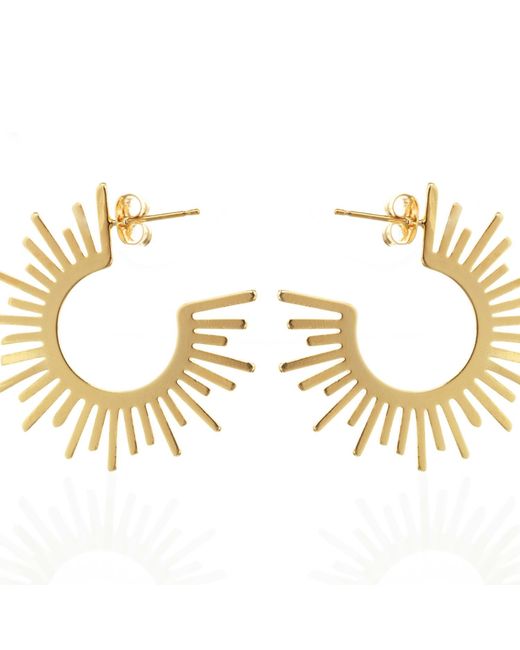 C.J.M Metallic Sun Hoops