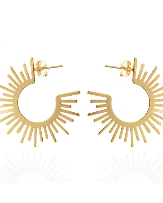 C.J.M Metallic Sun Hoops