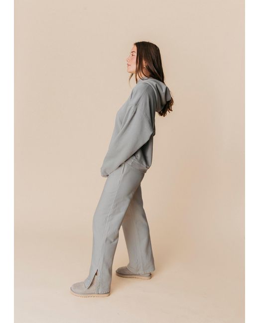 Ocio Leisurewear Gray Neutrals Flare Pant