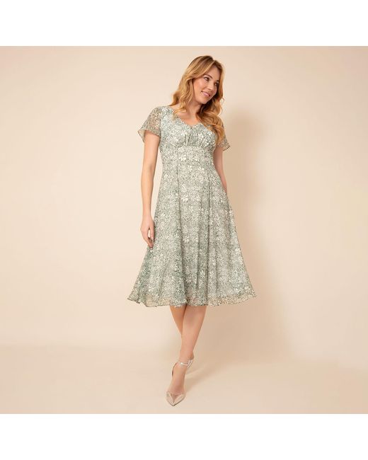Alie Street London Green Neutrals Miranda Dress Botanical