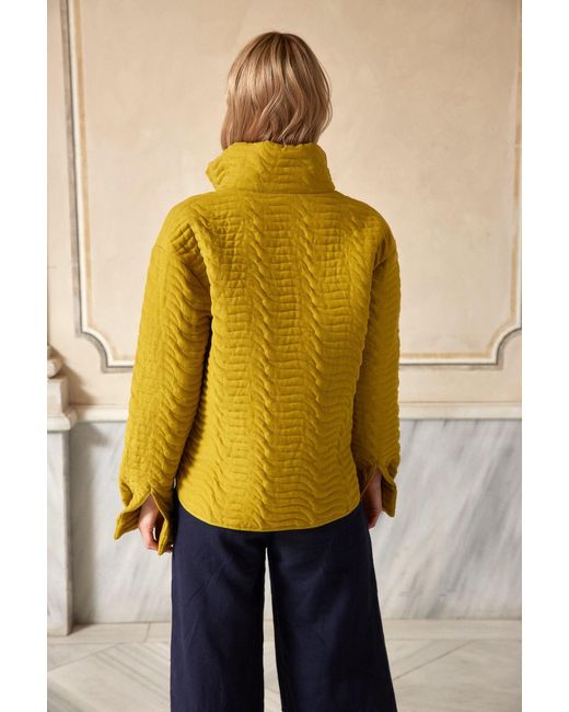 DOR Raw Luxury Yellow Future-Proof Quilted Sweatshirt