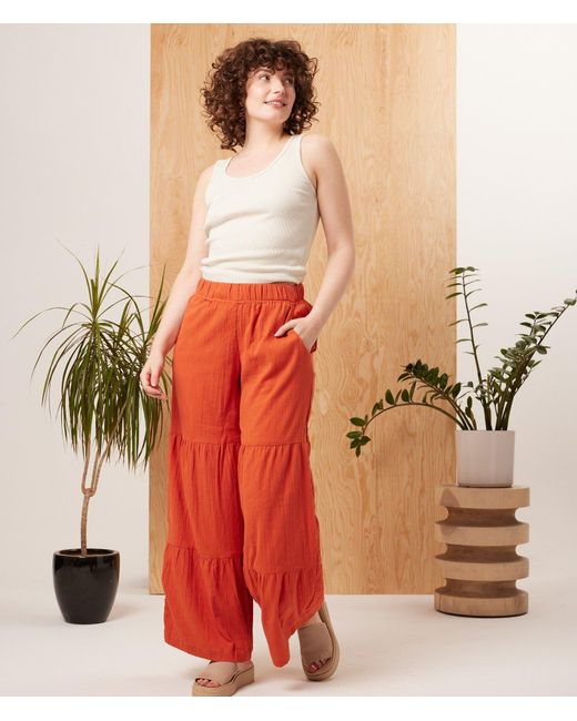 Known Supply Wide Leg Tiered Pants