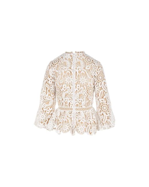 Mammu Couture Natural Peplum Blouse Aurora