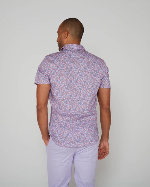 Lords of Harlech Purple Scott Lawn Shirt for men