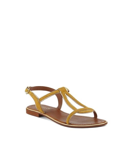 Rag & Co Brown Feodora Flat Slip-On Sandals By Rag & Co