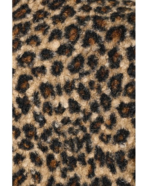 Louche Brown Donalda Animal Funnel Neck Coat