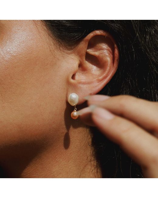 Marquise Swim White Earrings