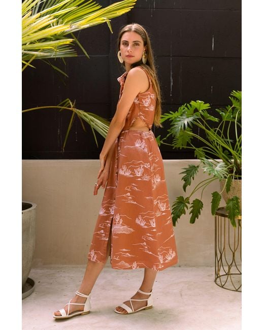 Em & Shi Red Arizona Shirt Dress