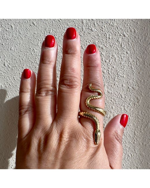 Jagged Halo Jewelry Metallic Serpent Ring