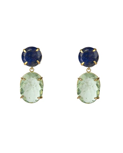 Bounkit Green Vanessa Earrings Lapis