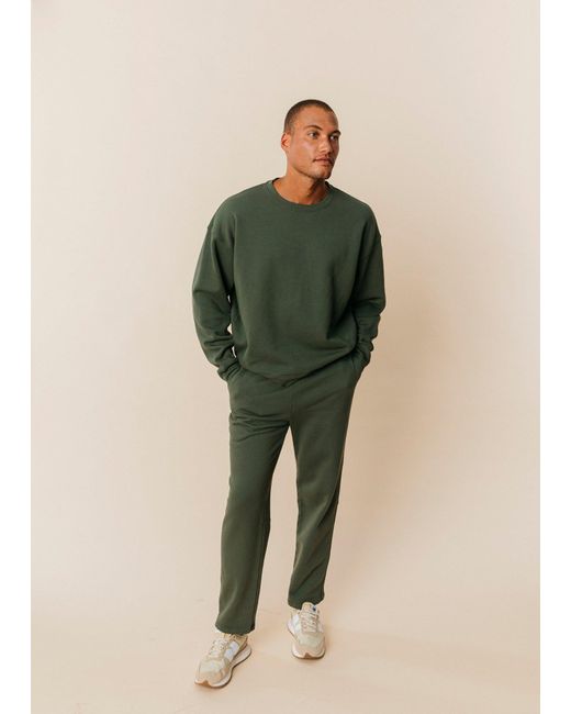 Ocio Leisurewear Green Oversized Crewneck for men