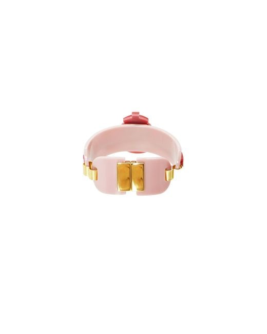 Gissa Bicalho Red Acrylic Handmade Bracelet Buriti