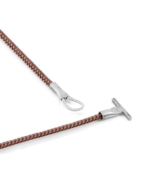 Anchor and Crew Brown Copper Cambridge & Rope Bracelet