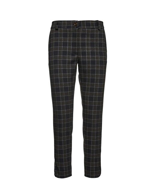 Conquista Black Punto Di Roma Crop Pants