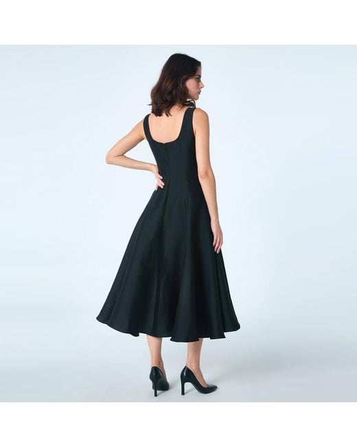 Smart and Joy Black Beaded Sweetheart Cocktail Dress