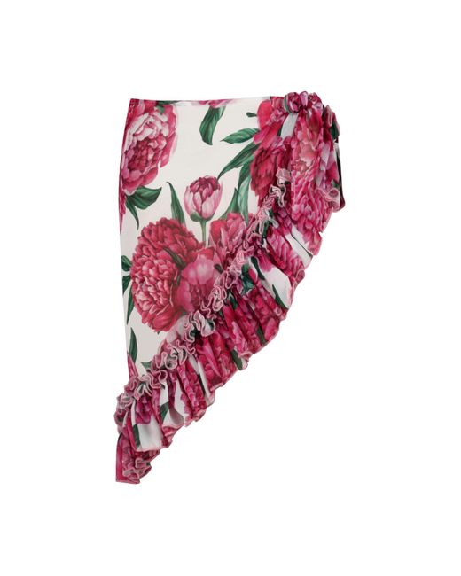 Nur Karaata Red Lily Pareo Skirt