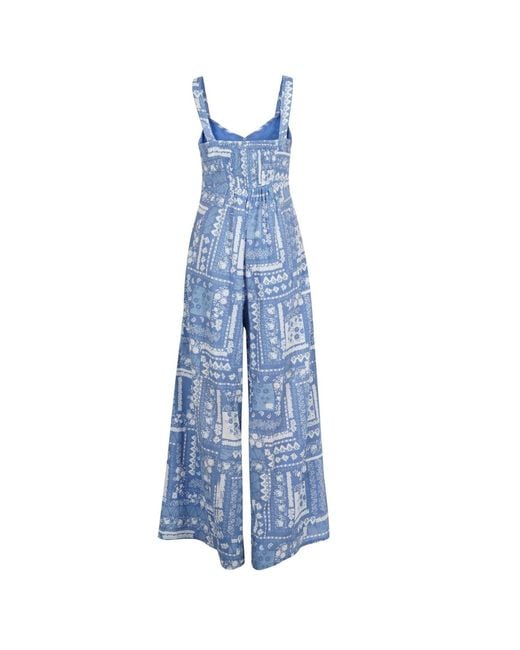 Em & Shi Blue Ocean Patch Jumpsuit