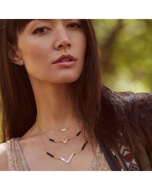 Heather Hawkins Jewelry Metallic Mrs Spaced Out Fine Jewelry Fourteen Karat Necklace