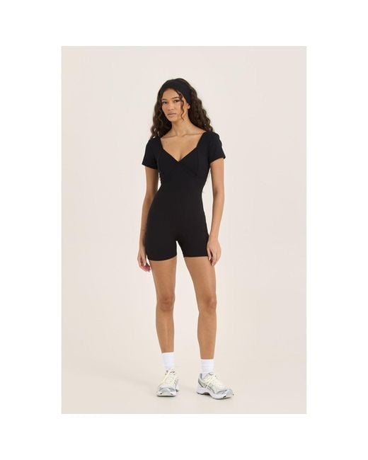 Loom Archives Black Day Flow Open Back Unitard