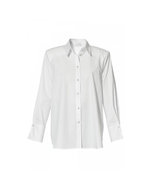 AGGI by HALEWSKI White Irma Long Sleeve Shirt