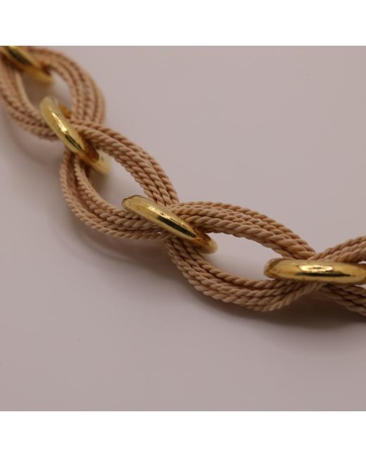 Nart Nature Making Art Metallic Neutrals The Knot Buriti Natural Fiber Necklace