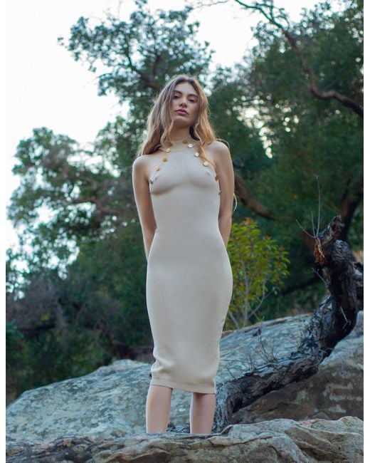 Catnip and Seaweed White Neutrals The Shell Midi Dress