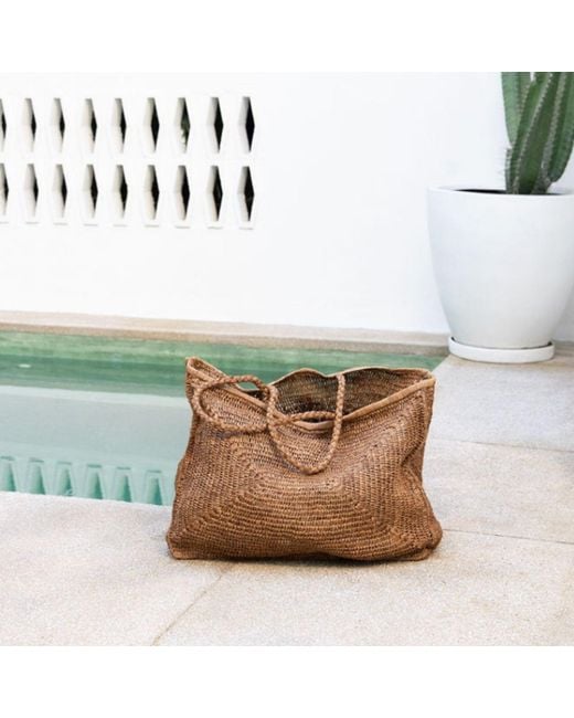 Zanatany Concepts Brown Neutrals Clipa Tote Bag- Neutral