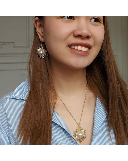 Grosse Metallic Pearl Necklace, Series Future Floral
