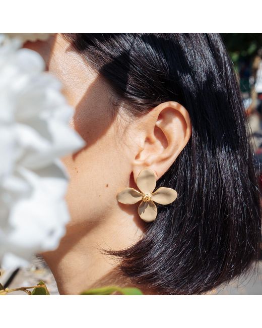 Les Reines Metallic Neutrals Floral Elegance