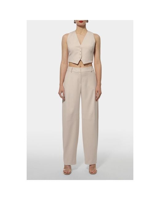AGGI by HALEWSKI Natural Neutrals Devi Baggy Sheer Dew Pants