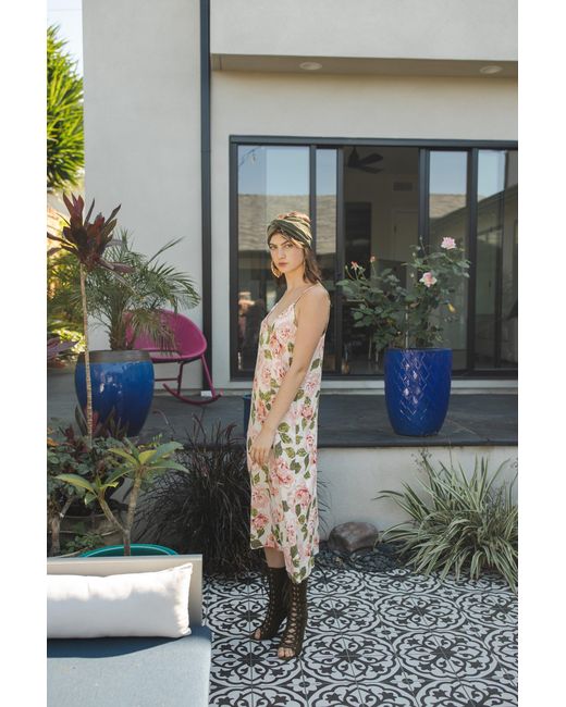 Jennafer Grace Metallic English Rose Slip Dress