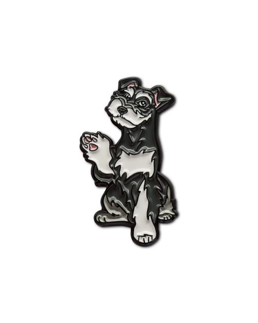Make Heads Turn Black Enamel Pin Schnauzer Dog