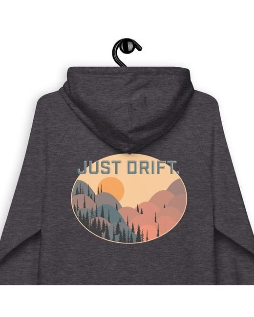 Anchor and Crew Gray Charcoal Melange Just Drift. Seeker Organic Cotton Raglan Hoodie