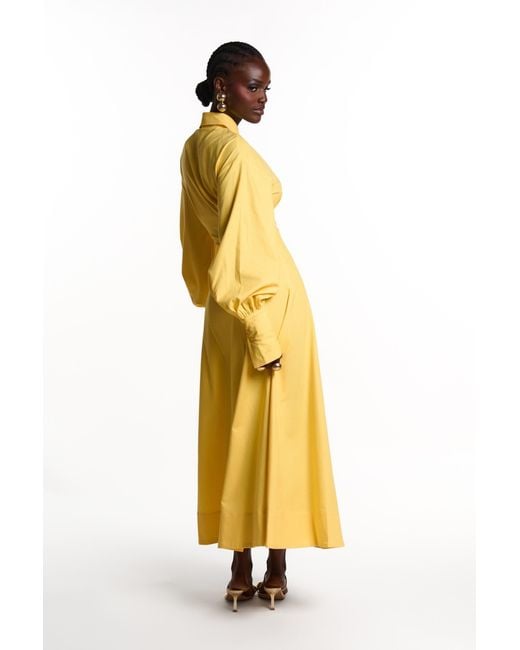 Ofuure Yellow Vera Shirt Dress