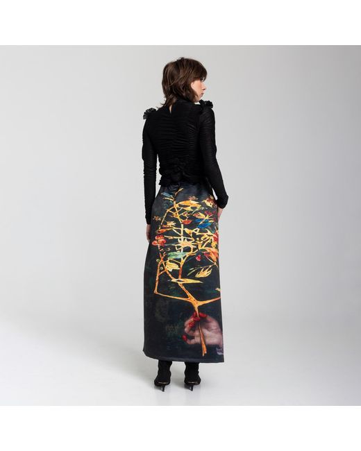 ARTISTA Blue Gift Long Printed Skirt