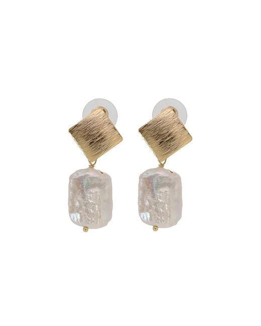 Ebru Jewelry Metallic Pearl & Cleopatra Earrings