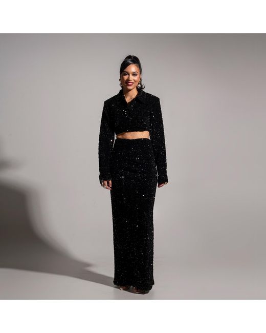 Ofuure Black Laura Sequin Set