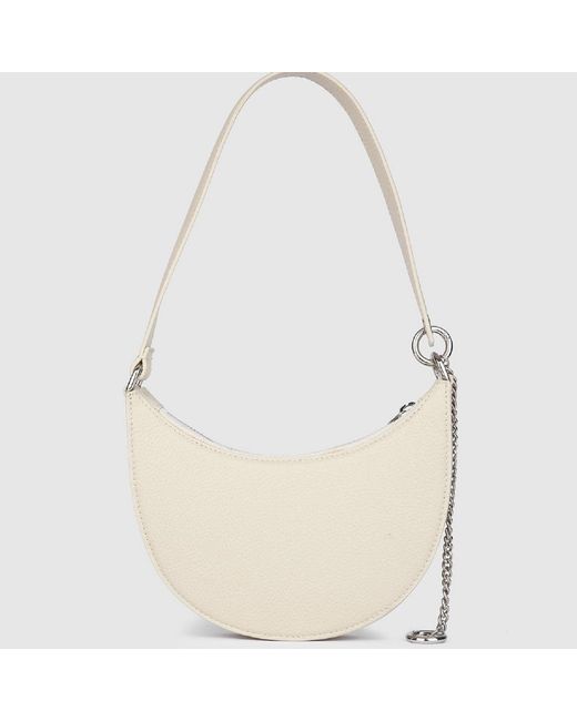 Ilvi White Neutrals Sindire Cream Floater Leather Shoulder Bag