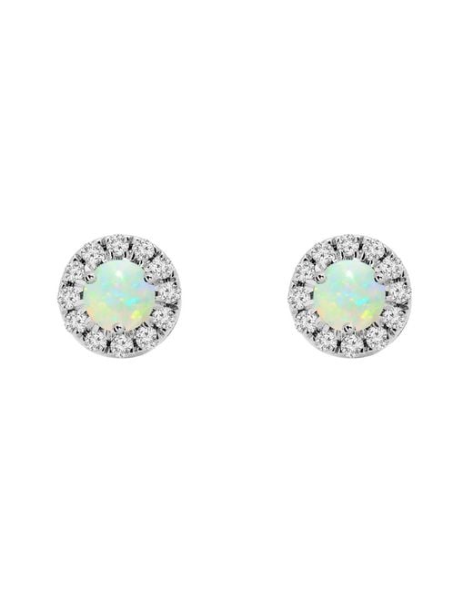 Augustine Jewels Blue Birthstone Halo Earrings