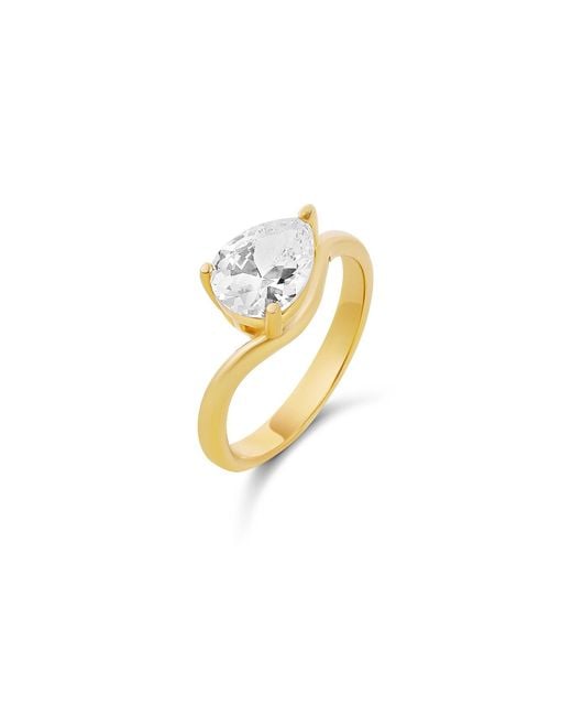 SHYMI Metallic Pear Shape Wave Ring