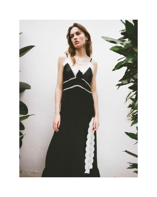 Lisa The Label Black Le Jardin Ruby Rose Slip Dress