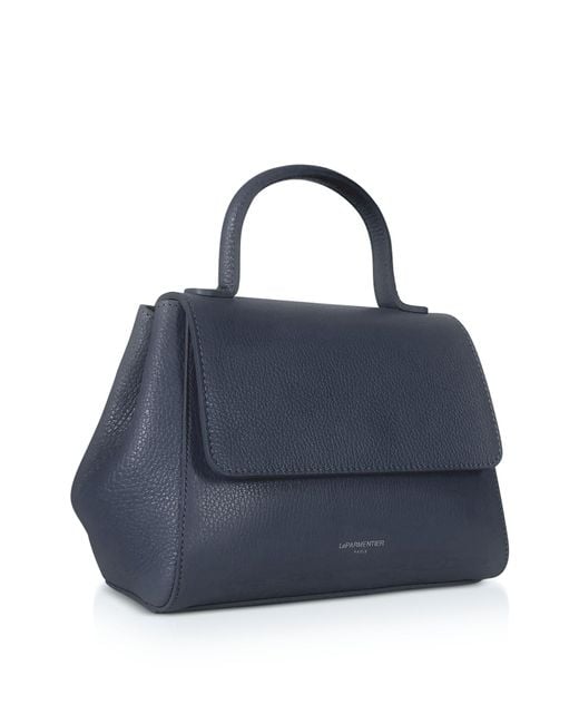 Le Parmentier Blue Ladyfinger Top Handle Ladybag W/Strap