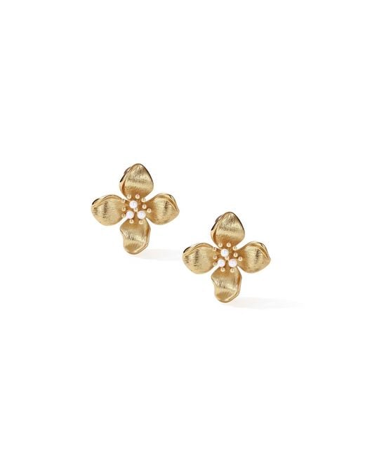 Retro Chic Metallic Blossom Ear Stud