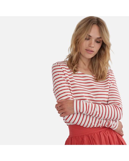 GROBUND Red Mulle Blouse
