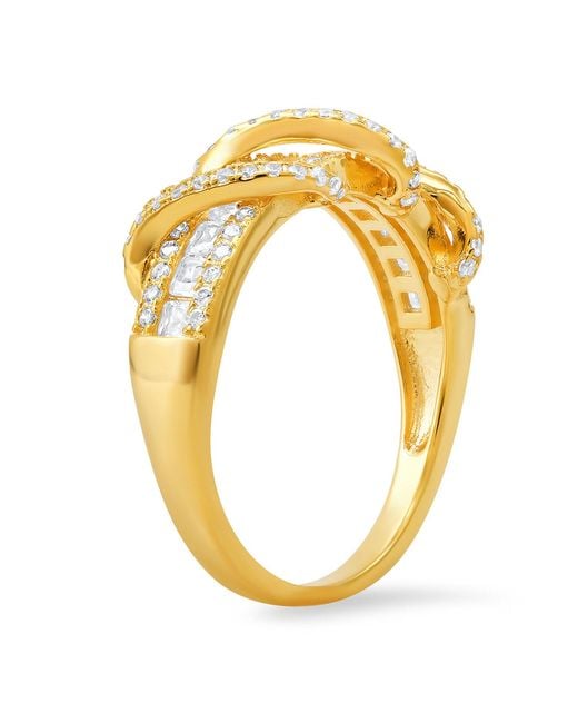 Kylie Harper Metallic Exotic Twist Diamond Cz Band Ring