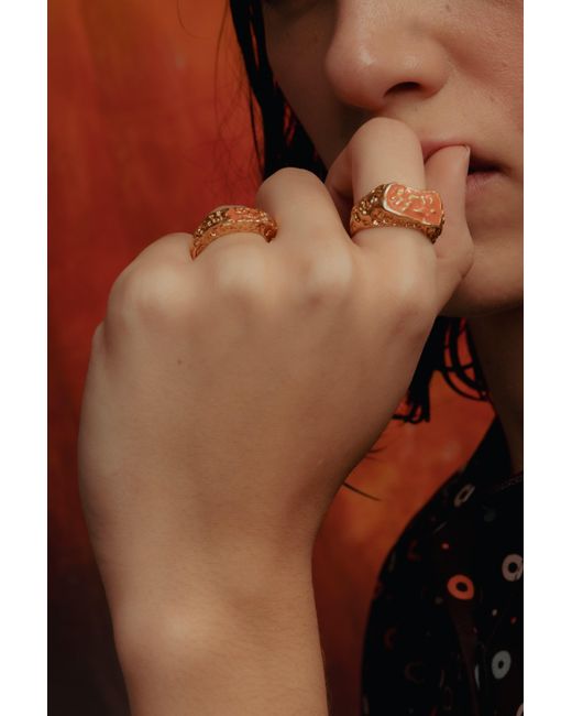 Lavani Jewels White Magma Ring