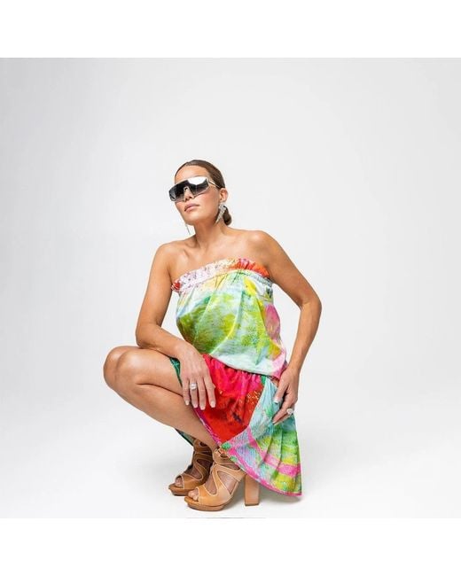 Maxjenny Green Beach Mini Dress